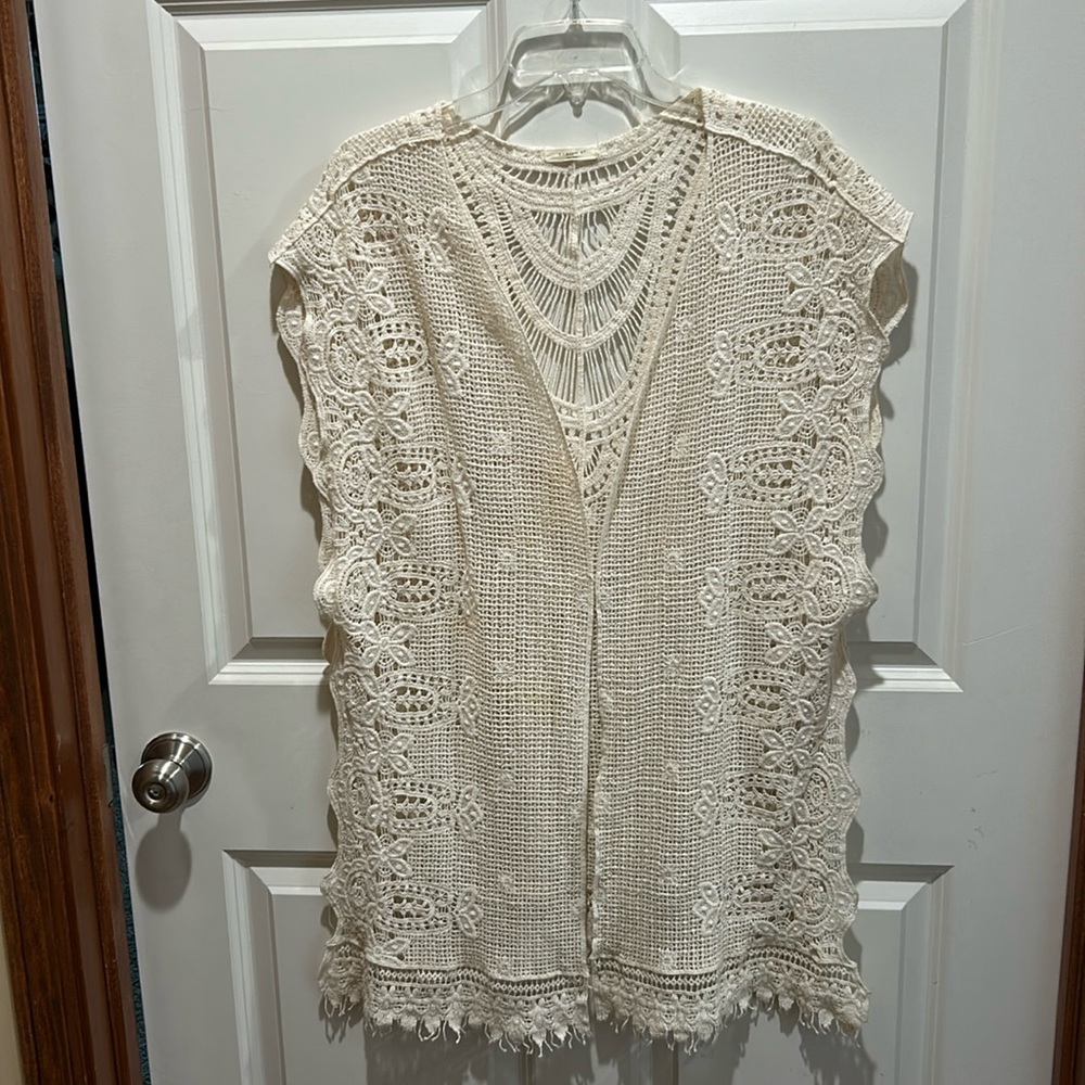 Anthropologie, Evelyn K, crocheted vest